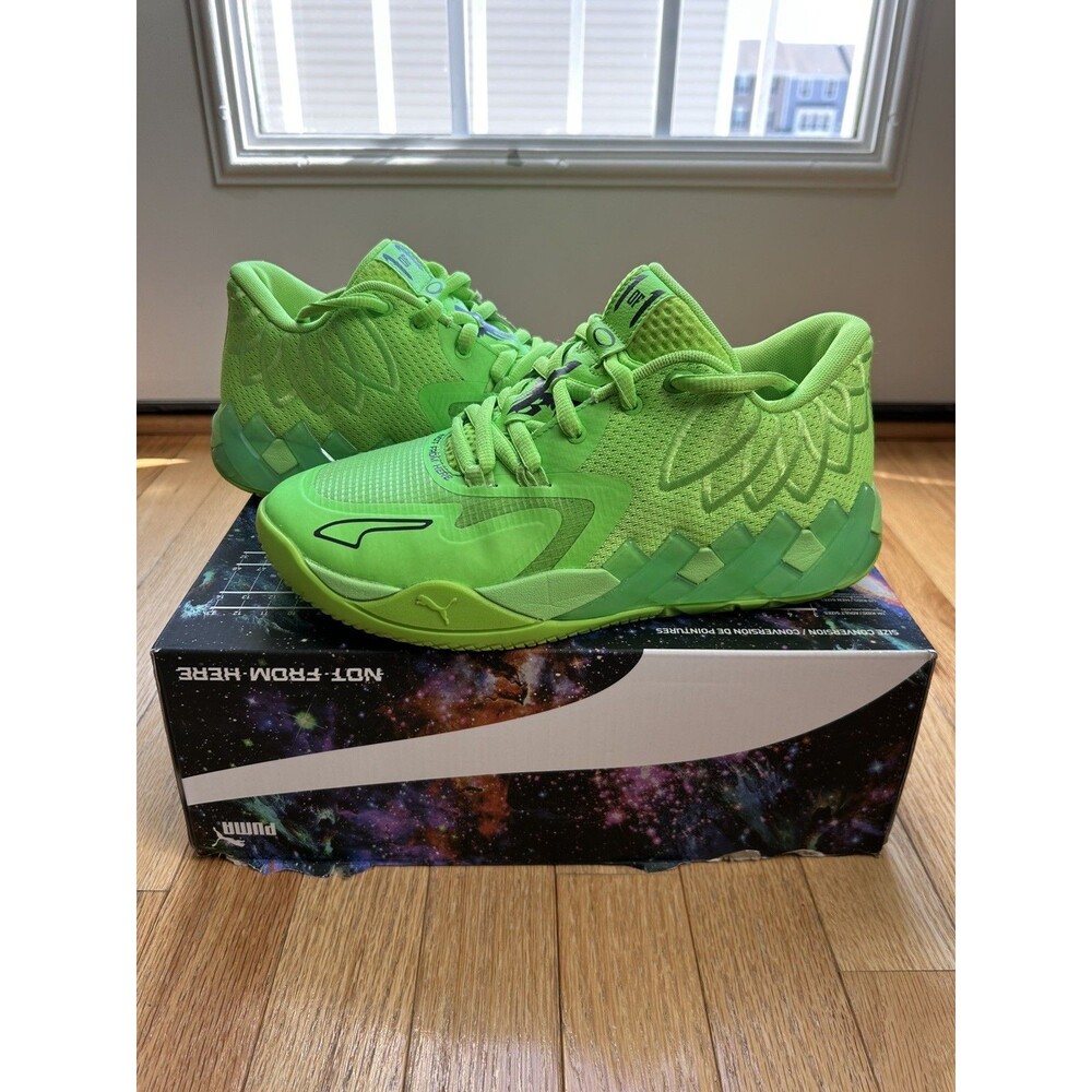 Puma MB.01 Low Lo Team Green Gecko Castlerock Lamelo Ball 377368-07 Size 7Y